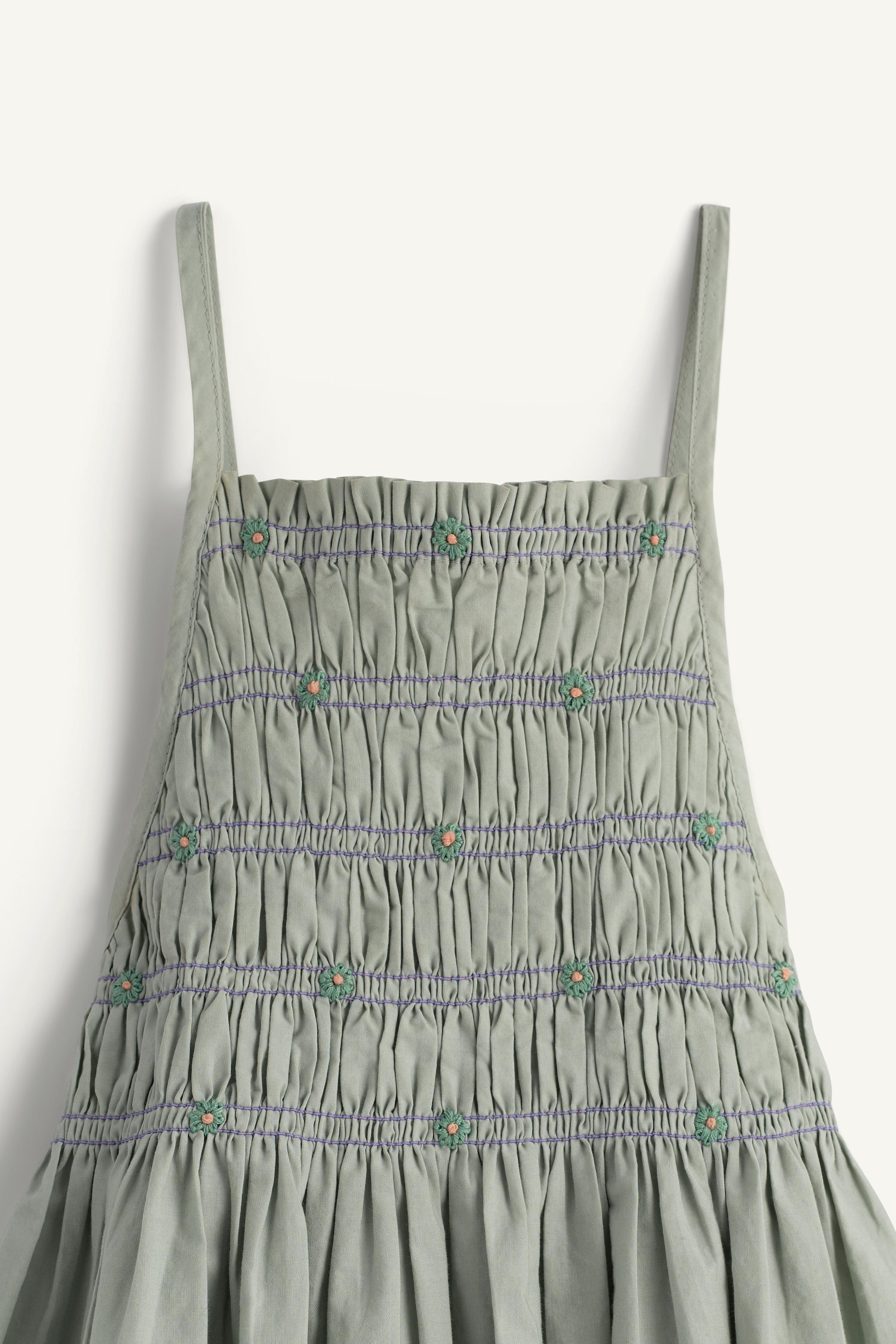LIMITED EDITION EMBROIDERED FLORAL PINAFORE DRESS